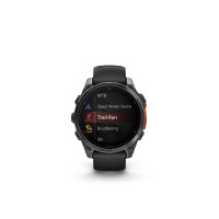Produktbild för Garmin Fenix 8 - skiffergrå - sportklocka med band - svart - 32 GB
