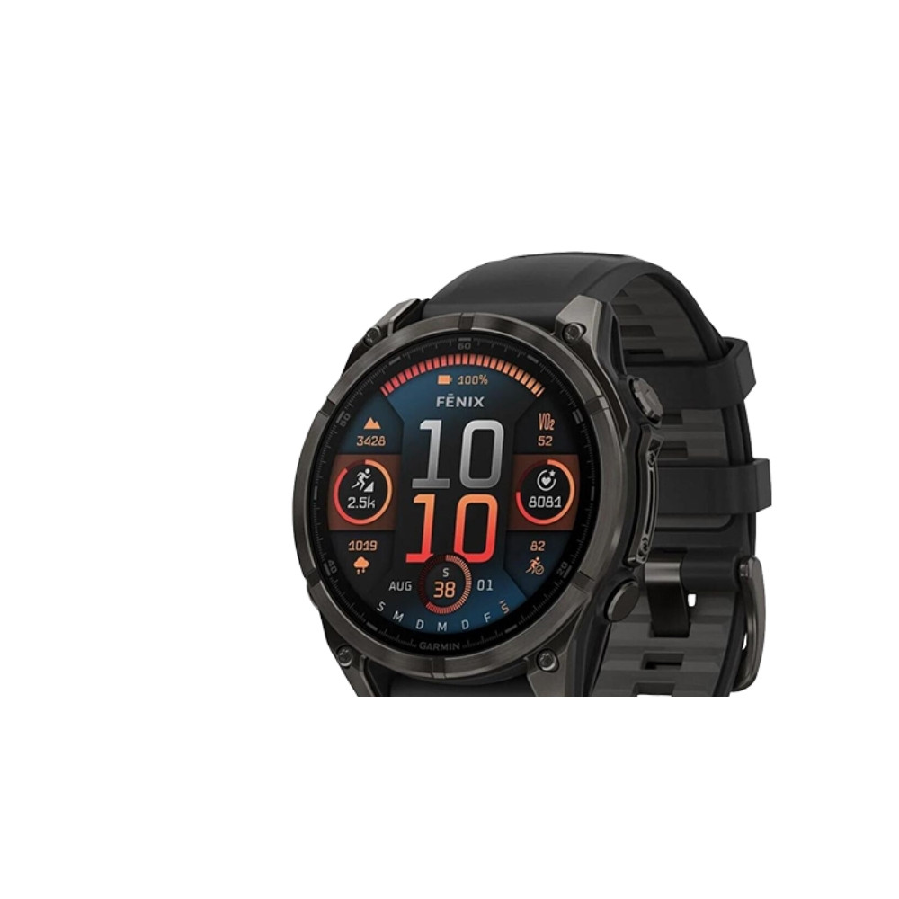 Produktbild för Garmin Fenix 8 - skiffergrå - sportklocka med band - svart - 32 GB