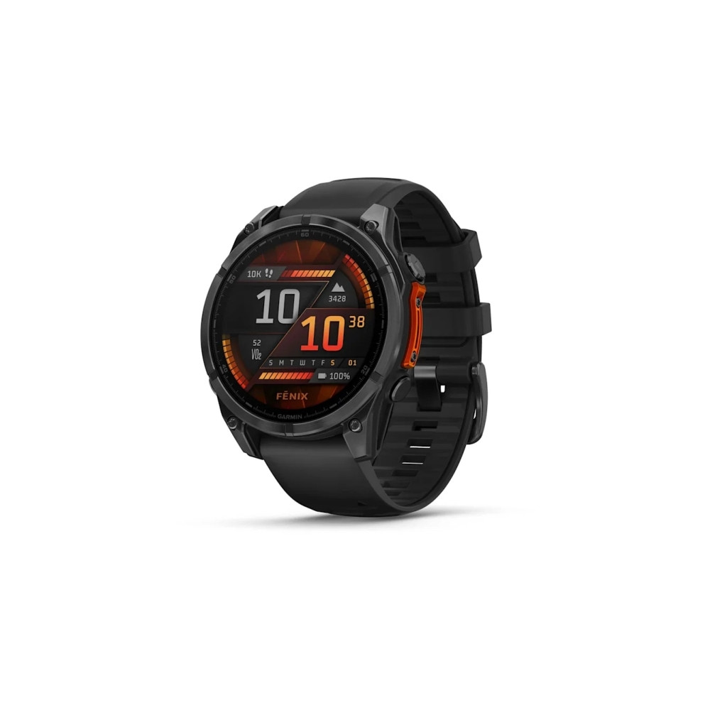 Produktbild för Garmin Fenix 8 - skiffergrå - sportklocka med band - svart - 32 GB
