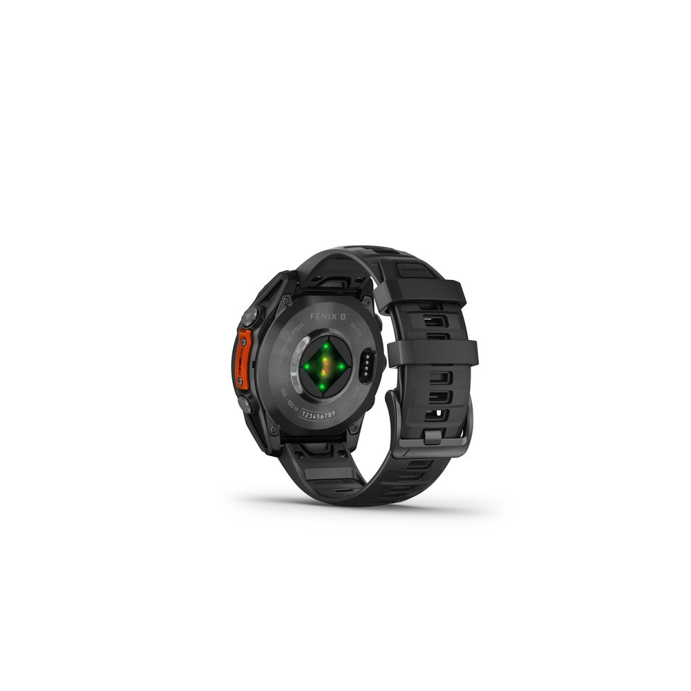 Produktbild för Garmin Fenix 8 - skiffergrå - sportklocka med band - svart - 32 GB