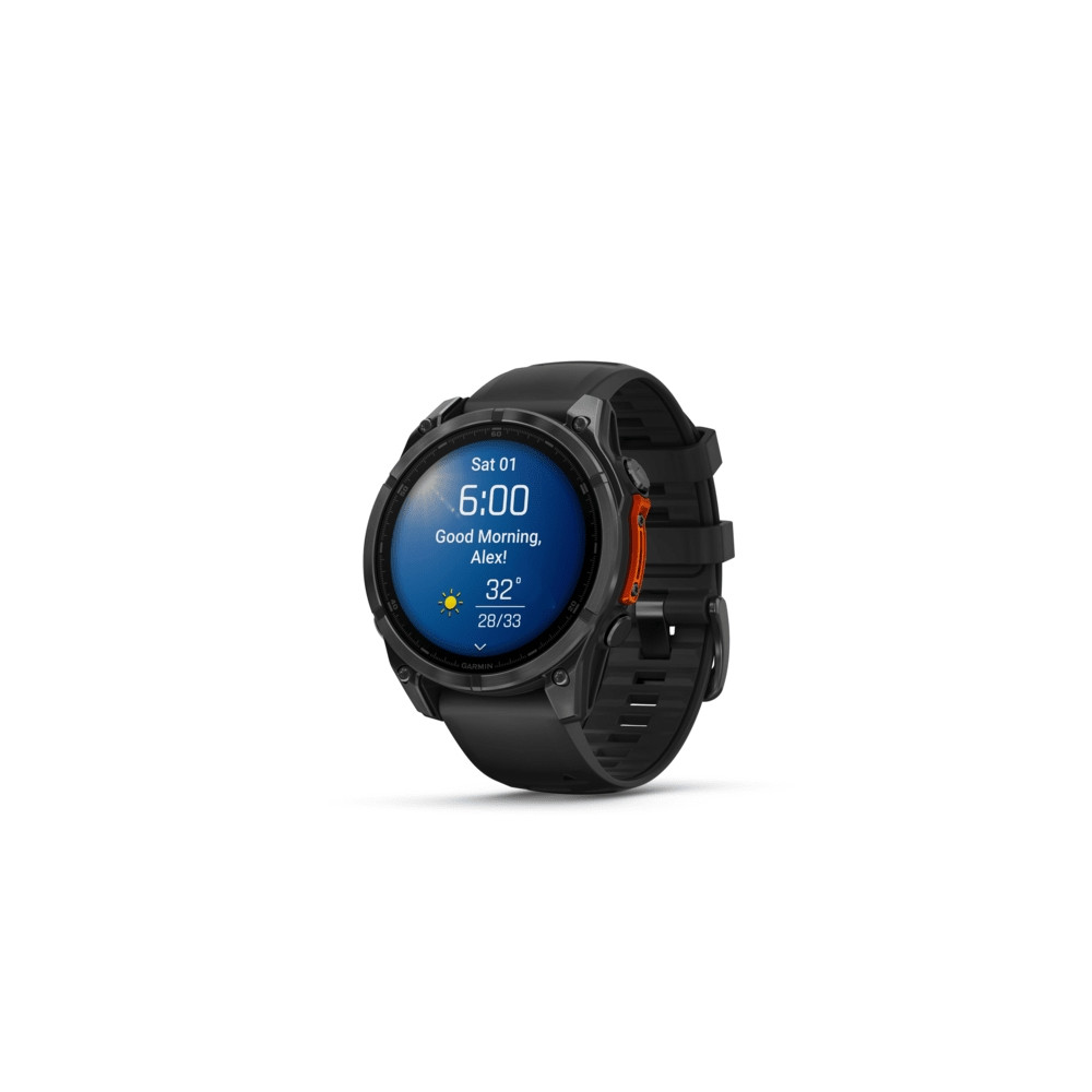 Produktbild för Garmin Fenix 8 - skiffergrå - sportklocka med band - svart - 32 GB