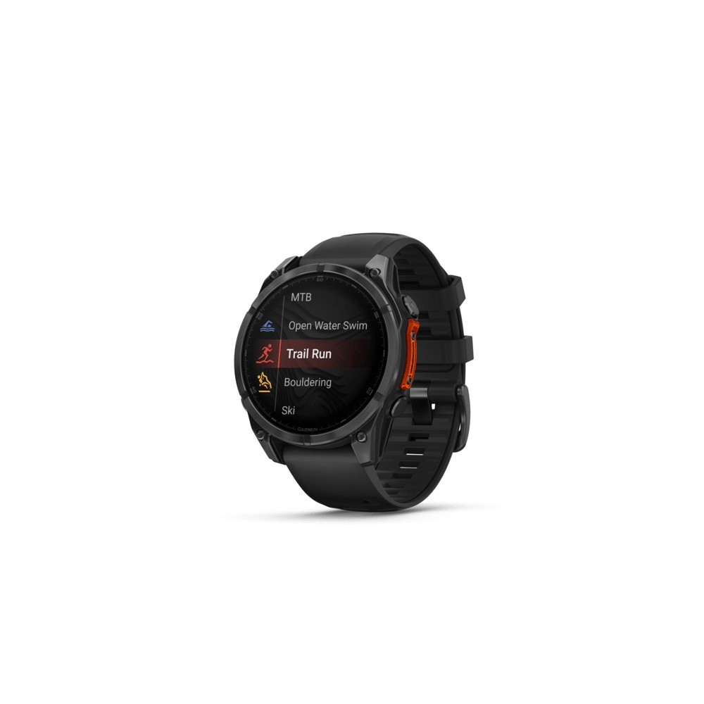 Produktbild för Garmin Fenix 8 - skiffergrå - sportklocka med band - svart - 32 GB