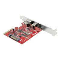 Produktbild för Startech 2 portar 10 Gbit/s USB-A &amp;amp; USB-C PCIe-kort - USB 3.1 Gen 2 PCI Express Type C/A-kortadapter för värdkontroller - USB 3.2 Gen 2x1 PCIe Expansion-tilläggskort - Windows, macOS, Linux - USB-adapter - PCIe 3.0 x4 - USB-C 3.1 x 1 + USB 3.1 Gen