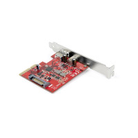 Produktbild för Startech 2 portar 10 Gbit/s USB-A &amp;amp; USB-C PCIe-kort - USB 3.1 Gen 2 PCI Express Type C/A-kortadapter för värdkontroller - USB 3.2 Gen 2x1 PCIe Expansion-tilläggskort - Windows, macOS, Linux - USB-adapter - PCIe 3.0 x4 - USB-C 3.1 x 1 + USB 3.1 Gen