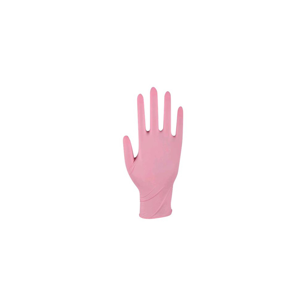 Produktbild för Abena - handskar - extra small - nitrilgummi - rosa (paket om 100)
