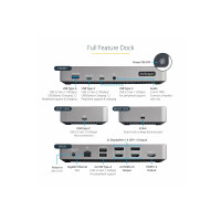 Produktbild för StarTech.com USB-C Triple Monitor Docking Station - HDMI/DP Triple 4k USB-C Dock - 5x USB Hub - GbE - 100W PD - Universal Multi Monitor Docking Station - Thunderbolt 3/4 Compatible (116E-USBC-DOCK) - dockningsstation - USB-C - 1GbE
