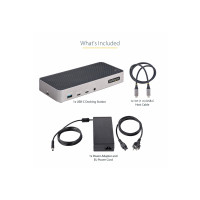 Produktbild för StarTech.com USB-C Triple Monitor Docking Station - HDMI/DP Triple 4k USB-C Dock - 5x USB Hub - GbE - 100W PD - Universal Multi Monitor Docking Station - Thunderbolt 3/4 Compatible (116E-USBC-DOCK) - dockningsstation - USB-C - 1GbE