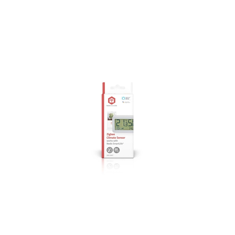 Produktbild för Nedis SmartLife - temperatur- och fuktighetssensor - ZigBee 3.0 - vit