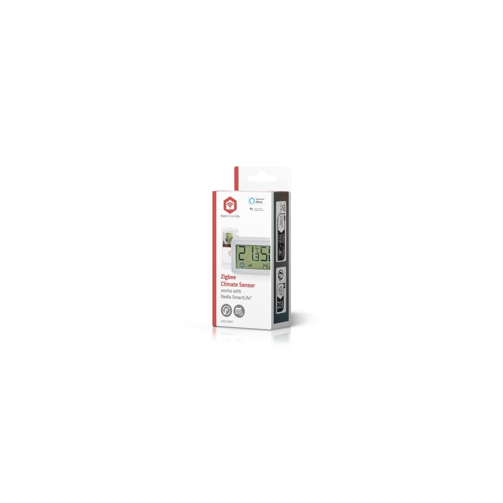 Produktbild för Nedis SmartLife - temperatur- och fuktighetssensor - ZigBee 3.0 - vit