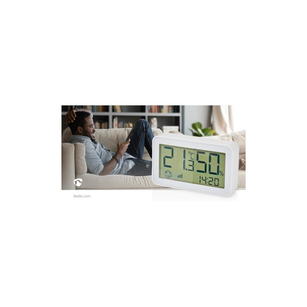 Produktbild för Nedis SmartLife - temperatur- och fuktighetssensor - ZigBee 3.0 - vit