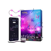 Produktbild för Twinkly Candies - stränglampor - LED x 200 - 16 miljoner färger - hjärtan - grön