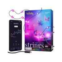 Produktbild för Twinkly Candies - stränglampor - LED x 200 - 16 miljoner färger - hjärtan - grön