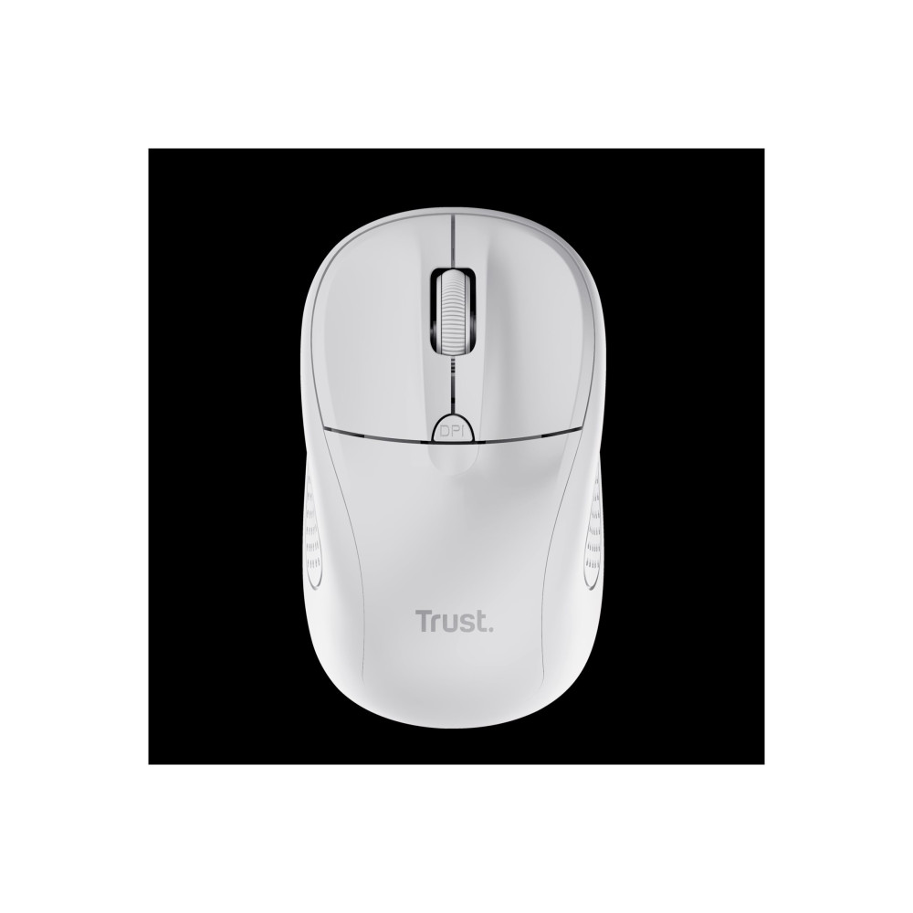 Produktbild för Trust Primo - mus - 2.4 GHz - matt vit