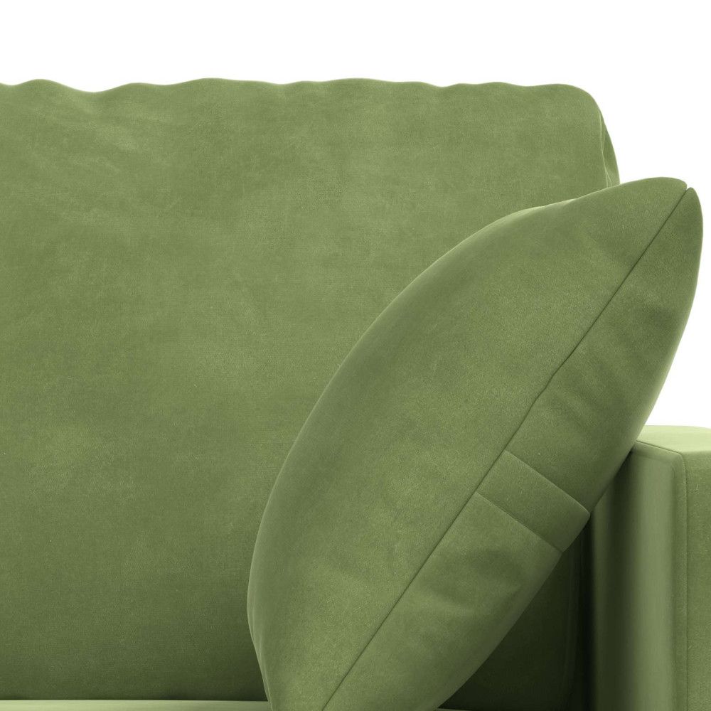 Produktbild för Soffset 2 pcs Ljusgrön 138 x 78 x 80 cm Sammet