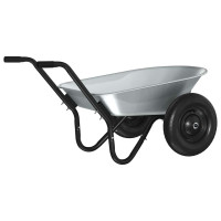 Produktbild för Vagn Silver och svart 124 x 73 x 65 cm Stål