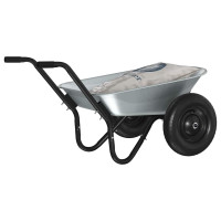 Produktbild för Vagn Silver och svart 124 x 73 x 65 cm Stål