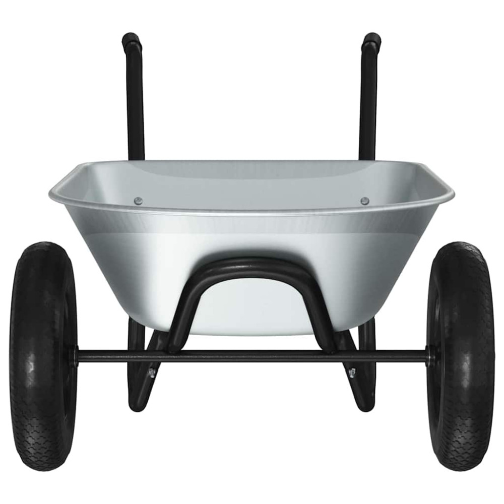 Produktbild för Vagn Silver och svart 124 x 73 x 65 cm Stål
