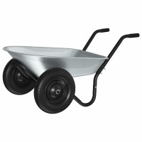 Produktbild för Vagn Silver och svart 124 x 73 x 65 cm Stål