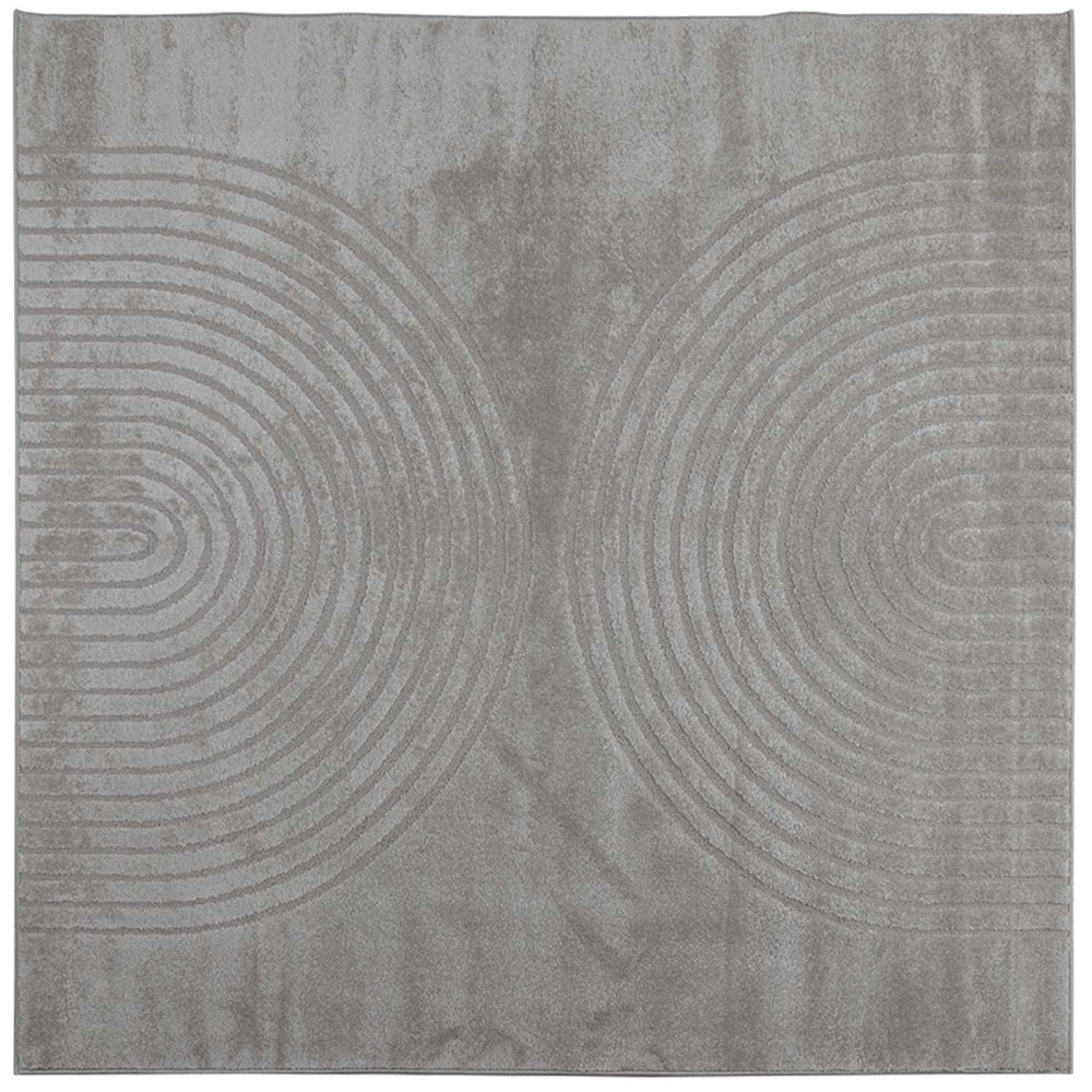 Produktbild för Områdesmattor Fyrkantig GALATI Grå 240 x 240 cm Polyester