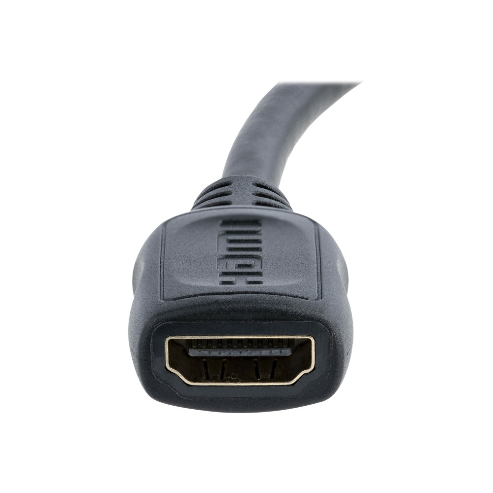 Produktbild för StarTech.com 5in Mini HDMI to HDMI Adapter, 4K High Speed HDMI Adapter, 4K 30Hz Ultra HD High Speed HDMI Adapter, HDMI 1.4, Gold Plated Connectors, UHD Mini HDMI Adapter 4K, Black - Mini HDMI to HDMI Converter - HDMI-adapter - 1.3 cm