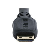 Produktbild för StarTech.com 5in Mini HDMI to HDMI Adapter, 4K High Speed HDMI Adapter, 4K 30Hz Ultra HD High Speed HDMI Adapter, HDMI 1.4, Gold Plated Connectors, UHD Mini HDMI Adapter 4K, Black - Mini HDMI to HDMI Converter - HDMI-adapter - 1.3 cm