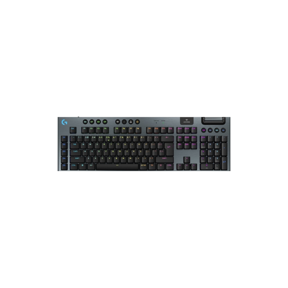 Produktbild för Logitech G G915 X - tangentbord - LIGHTSPEED - QWERTY - USA, internationellt - svart Inmatningsenhet