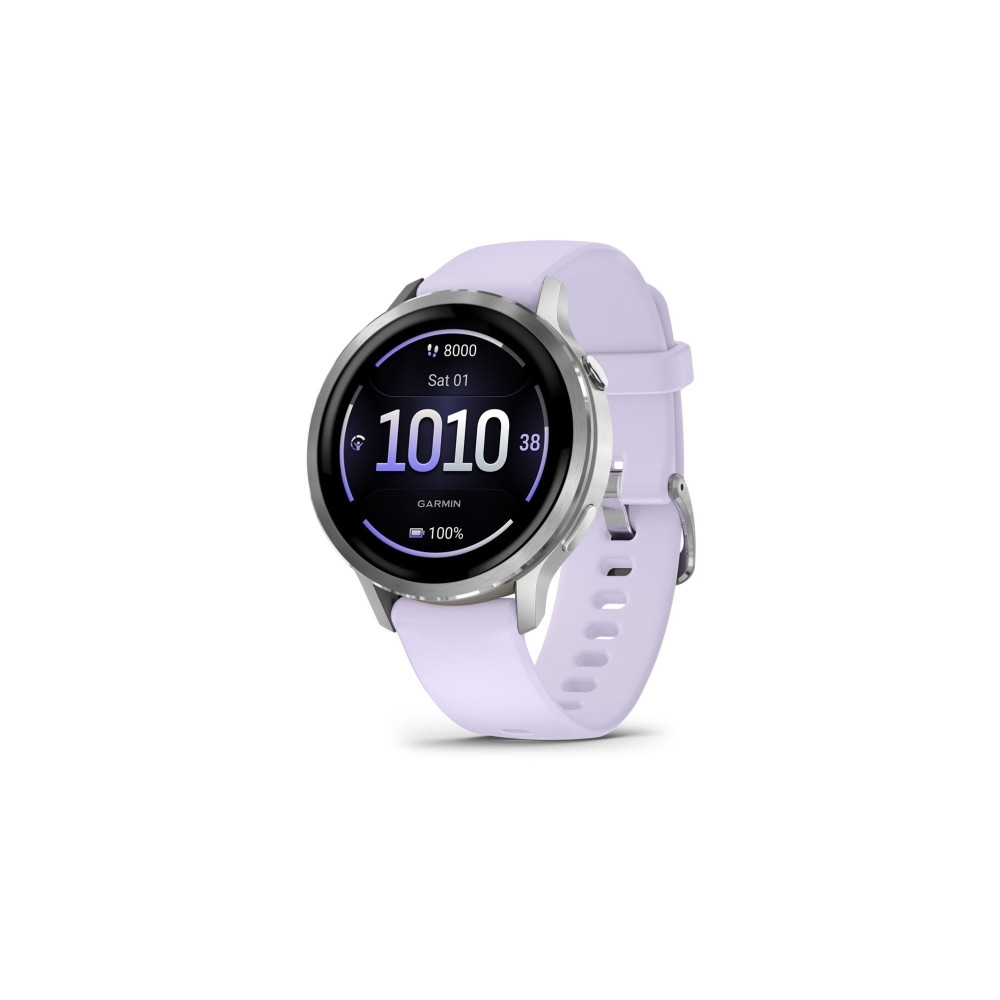 Produktbild för Garmin Venu 4 - silver - smart klocka med band - periwinkle - 8 GB