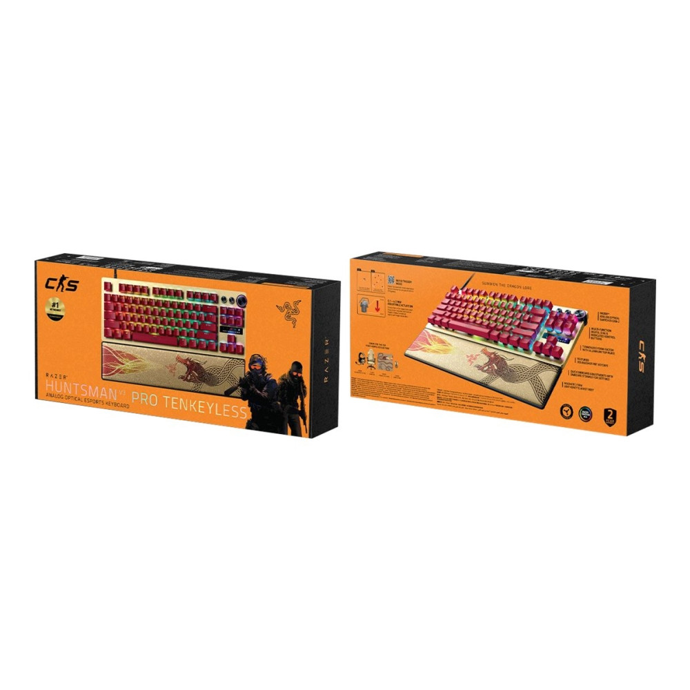 Produktbild för Razer Huntsman V3 Pro - Counter Strike 2 Edition - tangentbord TKL - QWERTY - amerikansk Inmatningsenhet