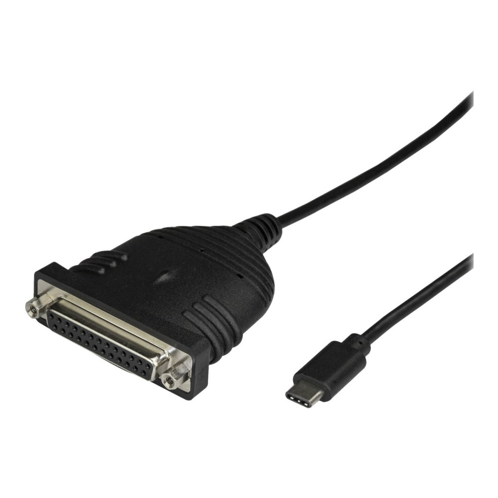 Produktbild för StarTech USB C to Parallel Printer Cable - DB25 Female Port for IEEE1284 Printers - Bus Powered - Printer Cable Adapter - USB to DB25 (ICUSBCPLLD25) - USB-/parallellkabel - USB-C till DB-25 - 183 cm