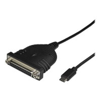 Produktbild för StarTech USB C to Parallel Printer Cable - DB25 Female Port for IEEE1284 Printers - Bus Powered - Printer Cable Adapter - USB to DB25 (ICUSBCPLLD25) - USB-/parallellkabel - USB-C till DB-25 - 183 cm
