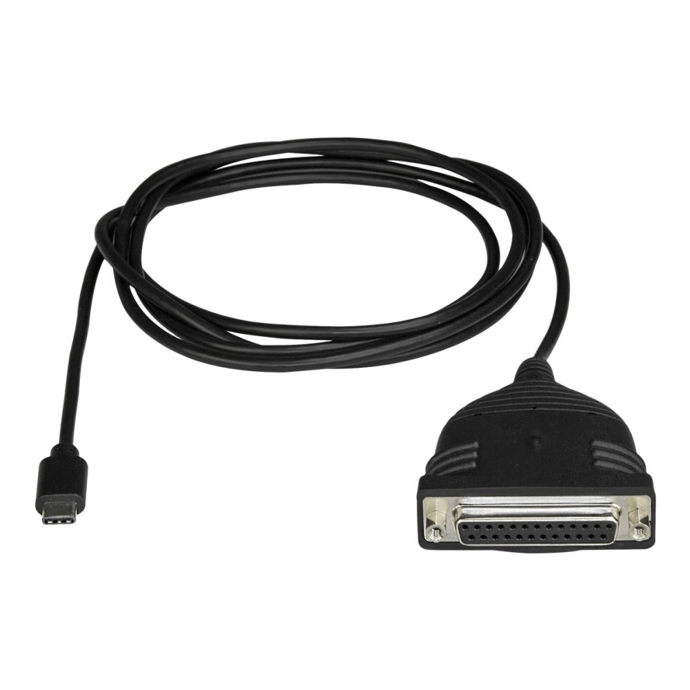 Produktbild för StarTech USB C to Parallel Printer Cable - DB25 Female Port for IEEE1284 Printers - Bus Powered - Printer Cable Adapter - USB to DB25 (ICUSBCPLLD25) - USB-/parallellkabel - USB-C till DB-25 - 183 cm