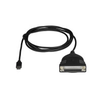 Produktbild för StarTech USB C to Parallel Printer Cable - DB25 Female Port for IEEE1284 Printers - Bus Powered - Printer Cable Adapter - USB to DB25 (ICUSBCPLLD25) - USB-/parallellkabel - USB-C till DB-25 - 183 cm