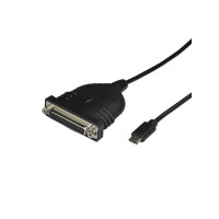 Produktbild för StarTech USB C to Parallel Printer Cable - DB25 Female Port for IEEE1284 Printers - Bus Powered - Printer Cable Adapter - USB to DB25 (ICUSBCPLLD25) - USB-/parallellkabel - USB-C till DB-25 - 183 cm