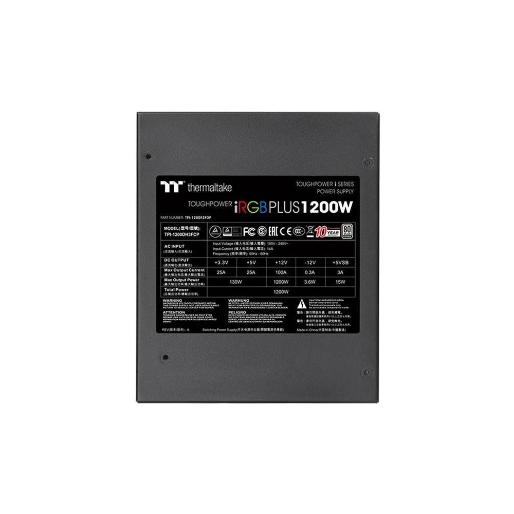 Produktbild för Thermaltake ToughPower iRGB PLUS TPI-1200DH3FCP - TT Premium Edition - nätaggregat - 1200 Watt