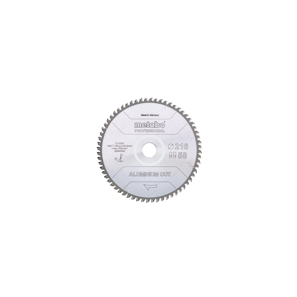 Produktbild för Metabo 628443000, Gjuten aluminium, 21,6 cm, 3 cm, 2,2 mm, M...