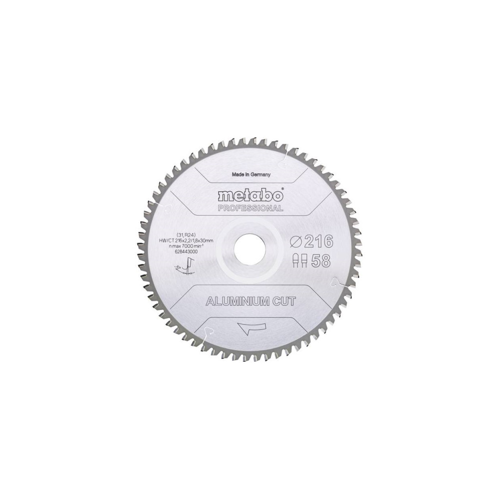Produktbild för Metabo 628443000, Gjuten aluminium, 21,6 cm, 3 cm, 2,2 mm, M...