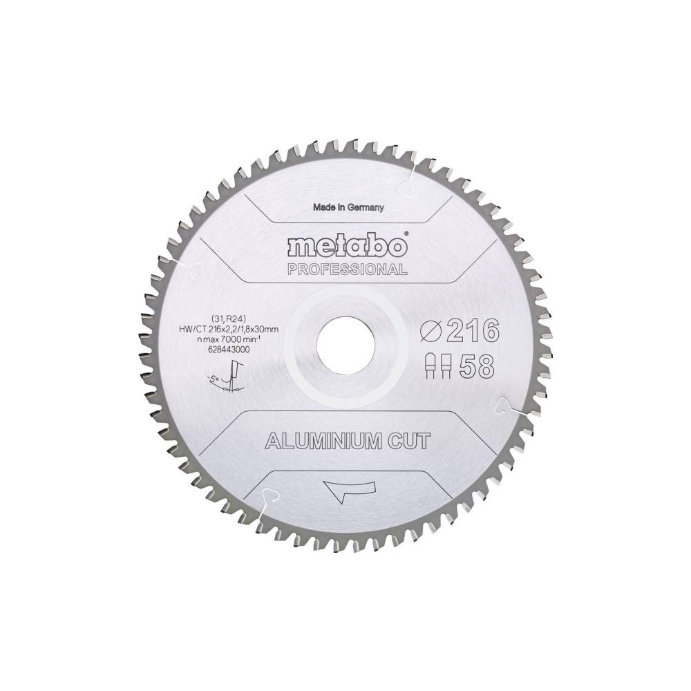 Produktbild för Metabo 628443000, Gjuten aluminium, 21,6 cm, 3 cm, 2,2 mm, M...