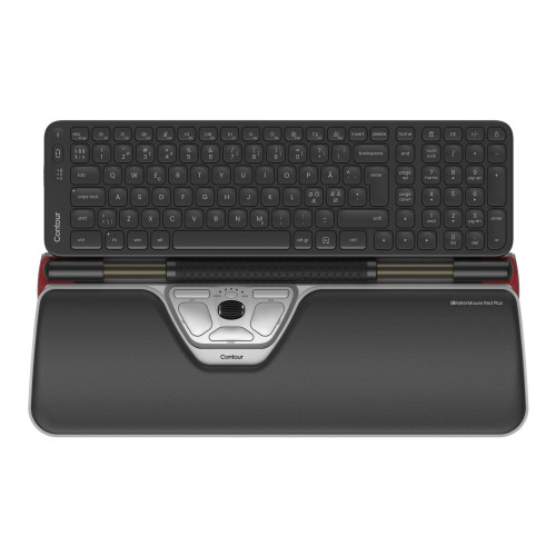 CONTOUR Contour RollerMouse - sats med tangentbord och mus - mellanstorlek - QWERTY - hela norden Inmatningsenhet