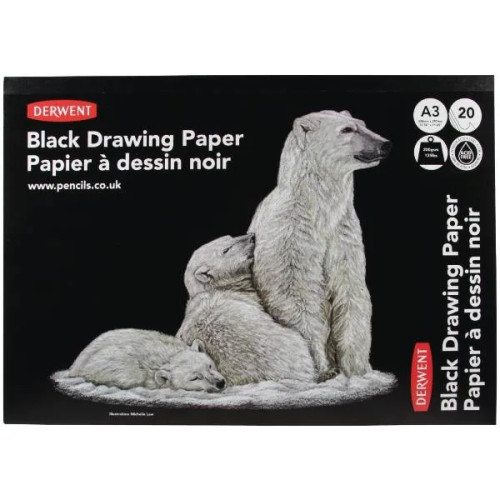 Derwent Derwent svart ritpapper A3