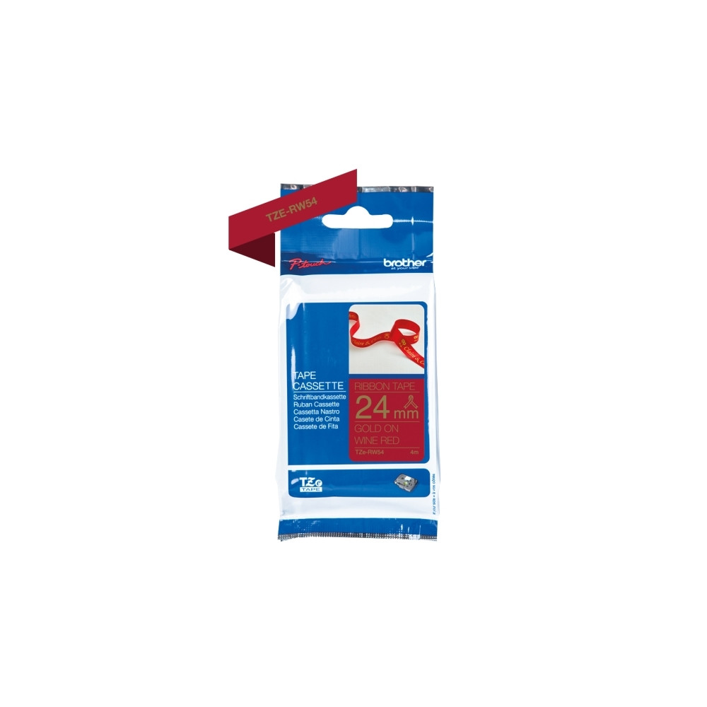Produktbild för Brother TZe-RW54 - bandtejp - satin - 1 kassett(er) - Rulle (2,4 cm x 4 m)