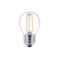 Produktbild för Philips - LED-glödlampa med filament - form: P45 - klar finish - E27 - 2 W - varmt vitt ljus - 2700 K - transparent