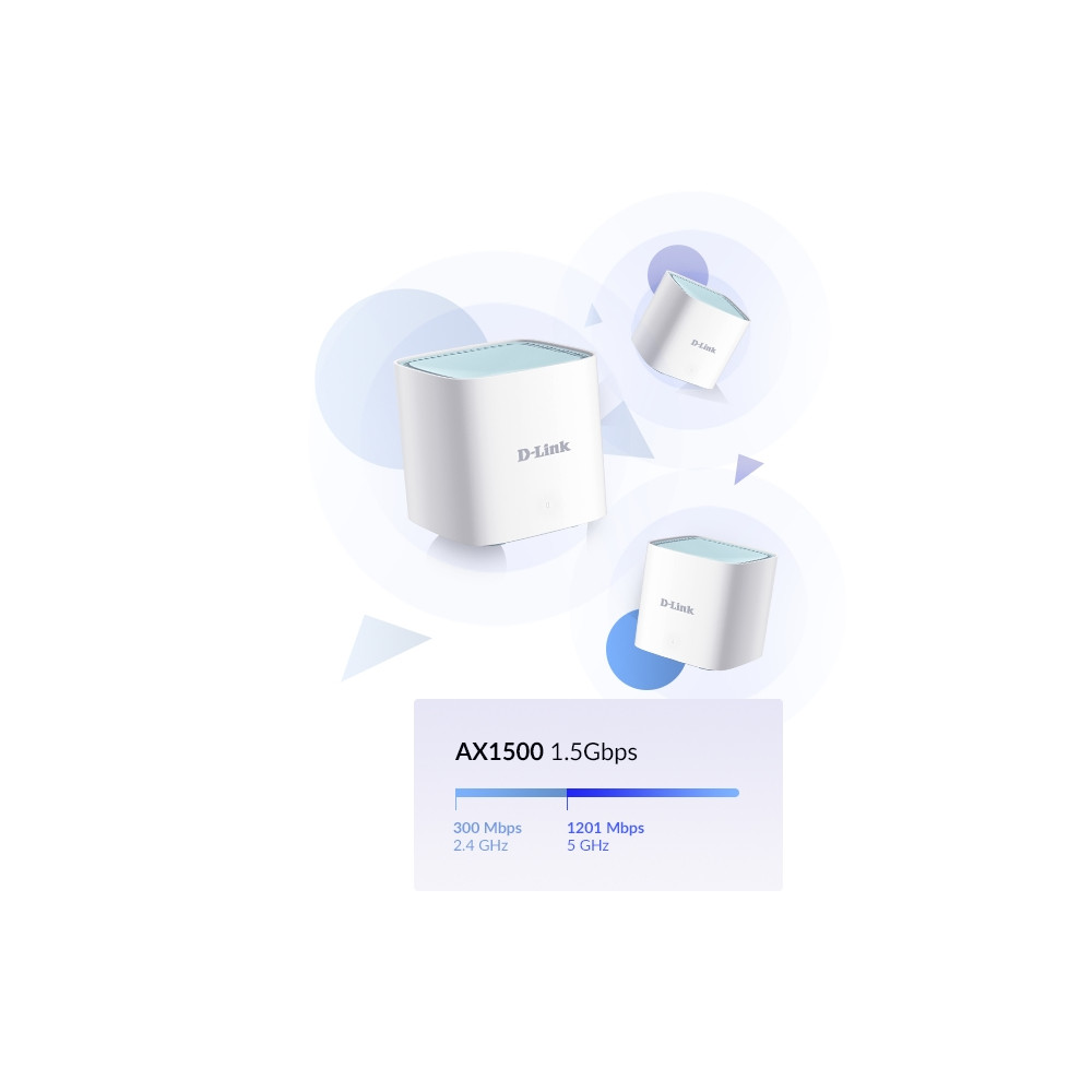Produktbild för D-Link EAGLE PRO AI M15 - Wifi-system - Wi-Fi 6 - skrivbordsmodell