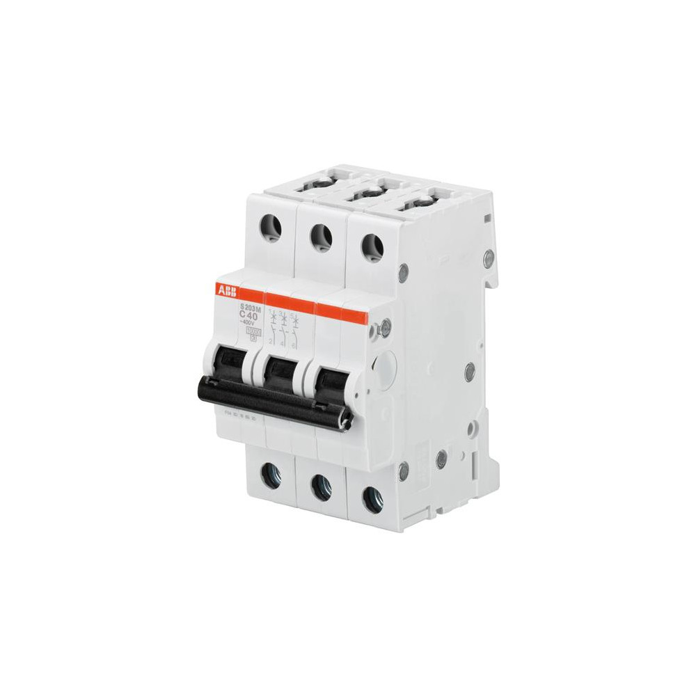 Produktbild för ABB 2CDS273001R0064 S203M-C6 Ledningssikkerhedsafbryder 3-po...