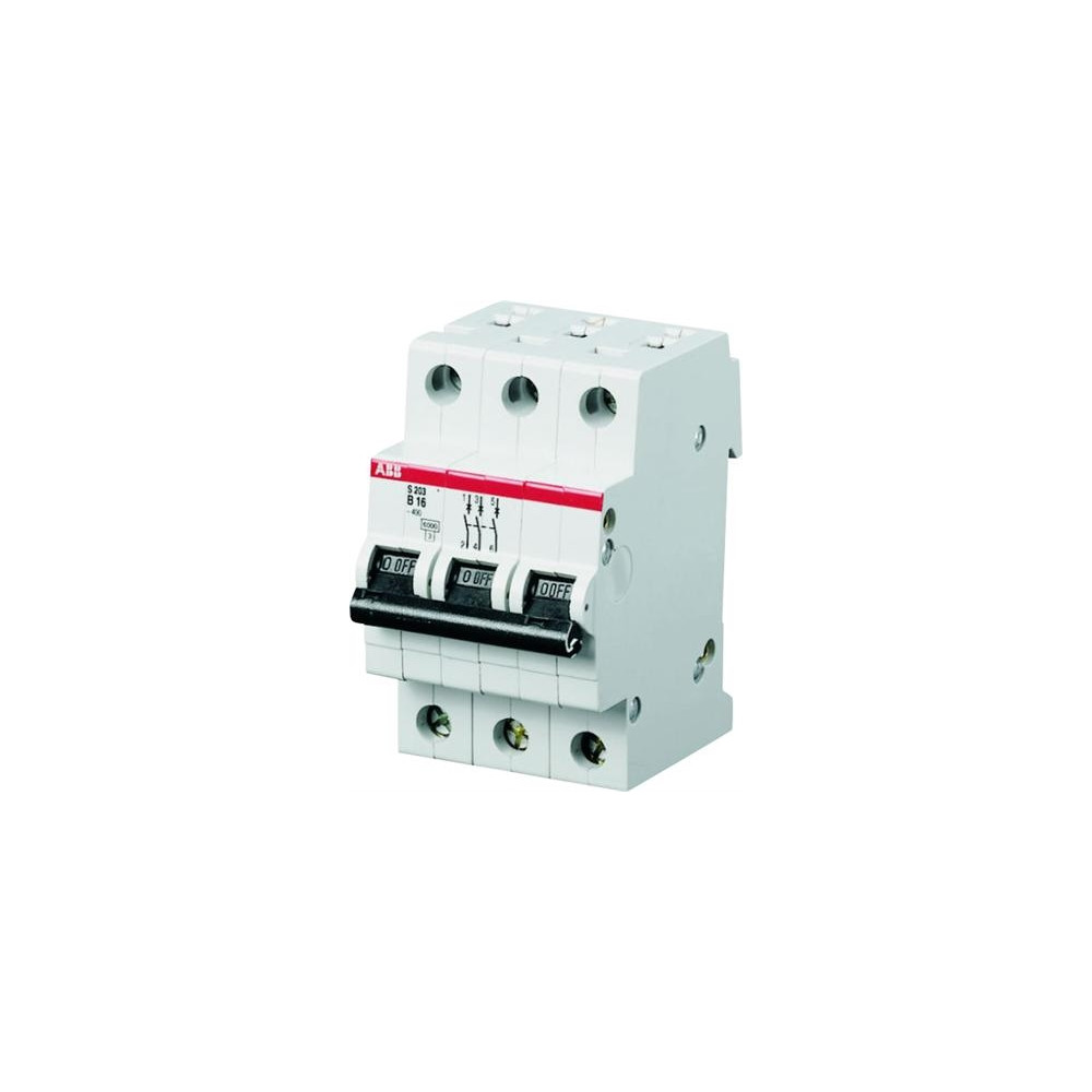 Produktbild för ABB 2CDS273001R0064 S203M-C6 Ledningssikkerhedsafbryder 3-po...
