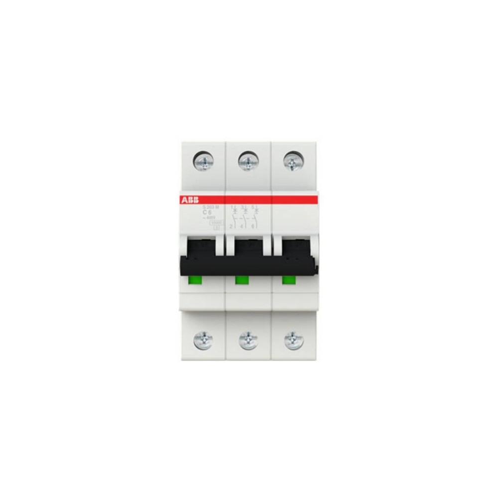 Produktbild för ABB 2CDS273001R0064 S203M-C6 Ledningssikkerhedsafbryder 3-po...