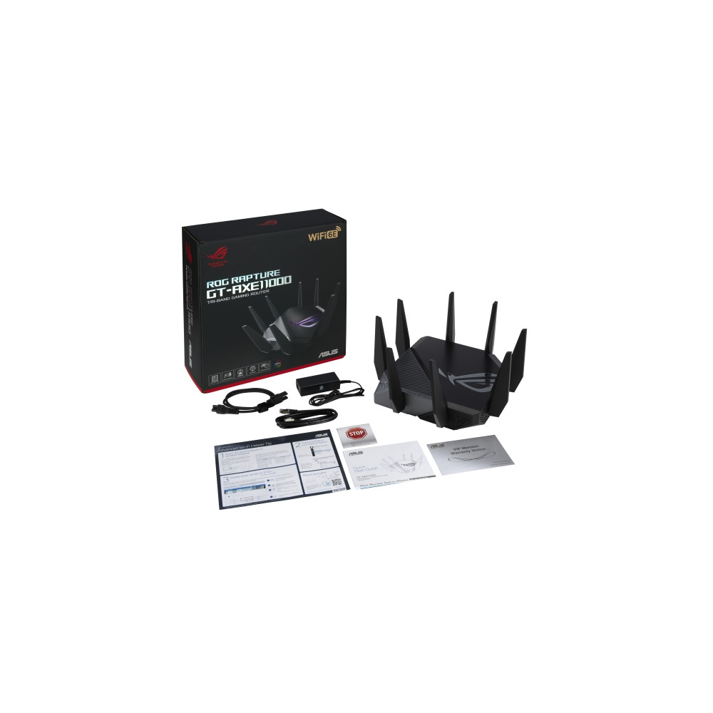 Produktbild för ASUS ROG Rapture GT-AXE11000 - trådlös router - Wi-Fi 6 - skrivbordsmodell