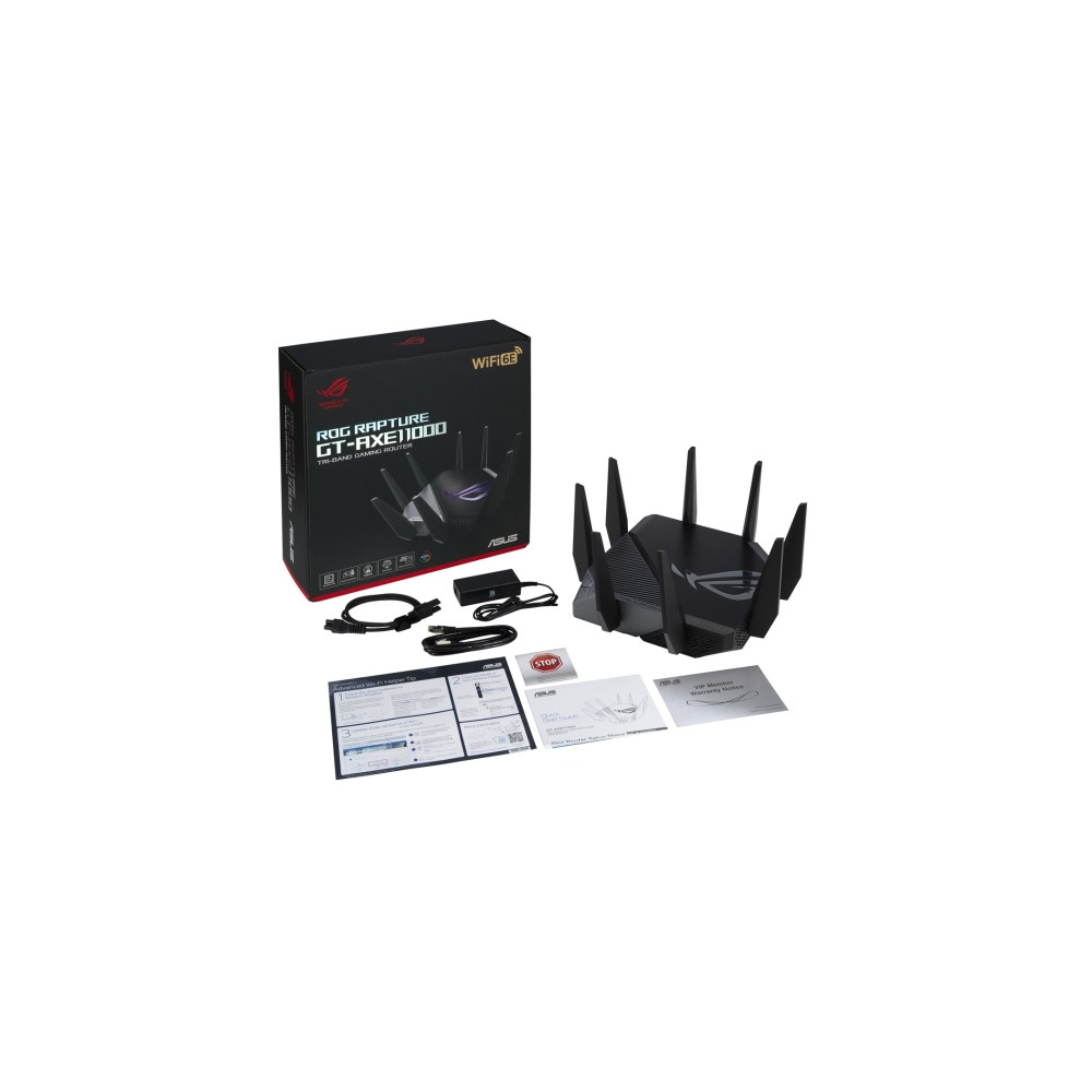 Produktbild för ASUS ROG Rapture GT-AXE11000 - trådlös router - Wi-Fi 6 - skrivbordsmodell