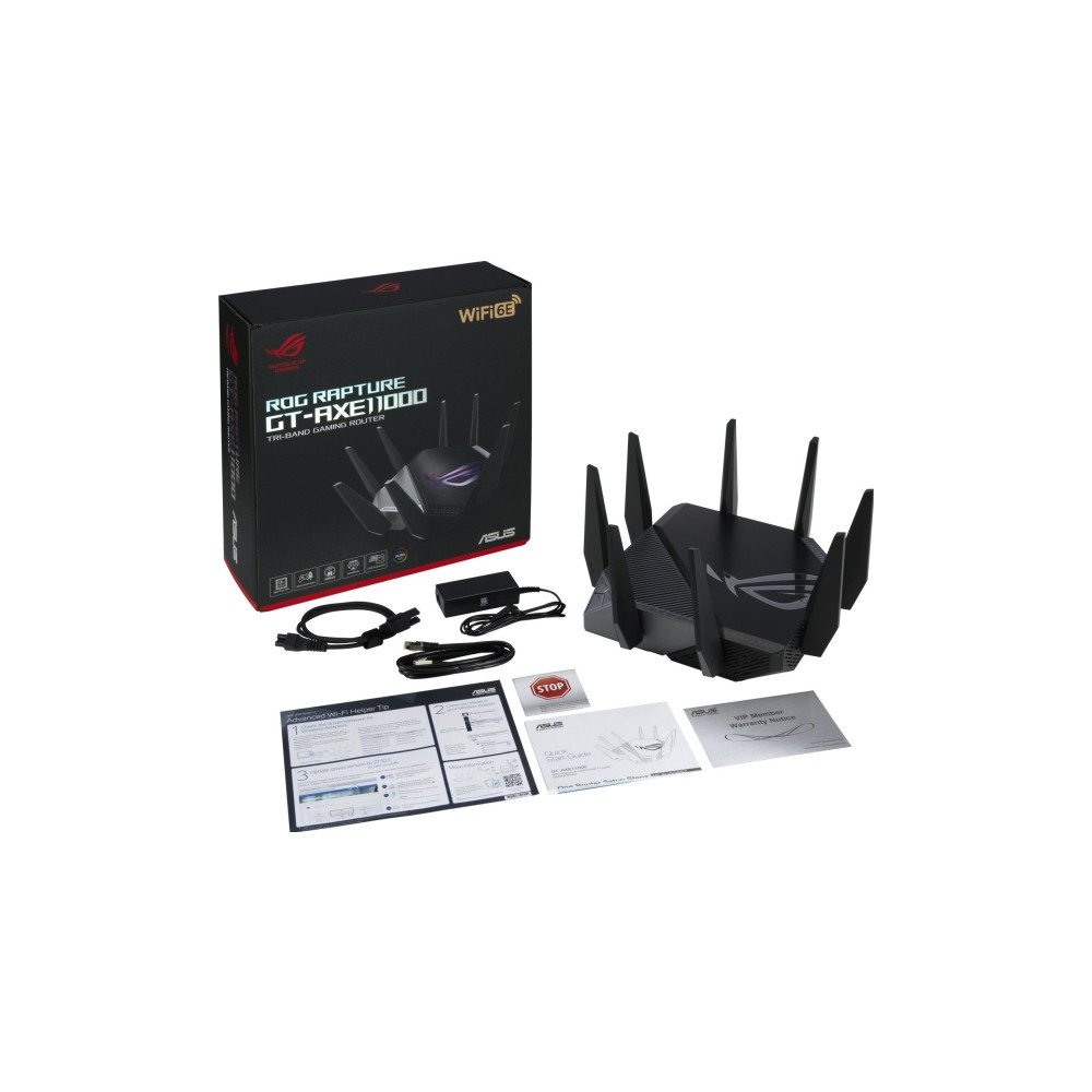Produktbild för ASUS ROG Rapture GT-AXE11000 - trådlös router - Wi-Fi 6 - skrivbordsmodell