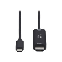 Produktbild för Eaton Tripp Lite Series USB C to HDMI Adapter Cable, 4K 60Hz, HDR, HDCP 2.2, DP 1.4 Alt Mode, Black 6ft - kabel för video / ljud - HDMI / USB - 1.83 m