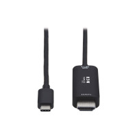 Produktbild för Eaton Tripp Lite Series USB C to HDMI Adapter Cable, 4K 60Hz, HDR, HDCP 2.2, DP 1.4 Alt Mode, Black 6ft - kabel för video / ljud - HDMI / USB - 1.83 m